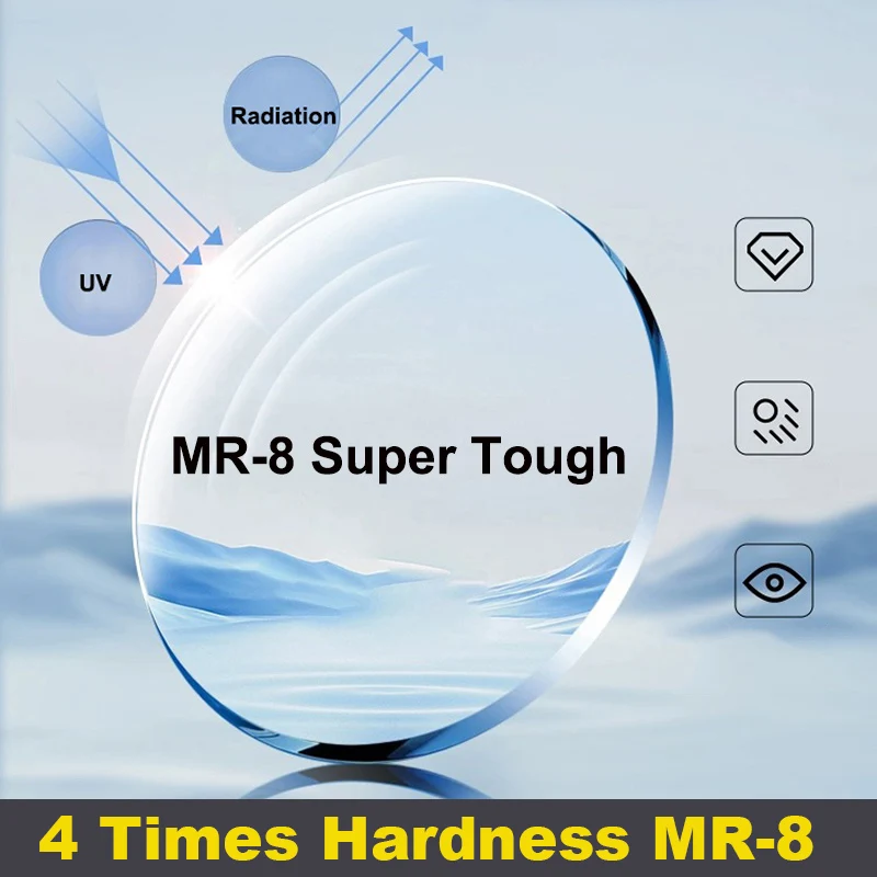 MR-8 Super Tough Optical Lenses Men Women 1.56-1.74 Ultra Thin Prescription Glass Myopia Presbyopia Anti Glare Anti Blue Lenses