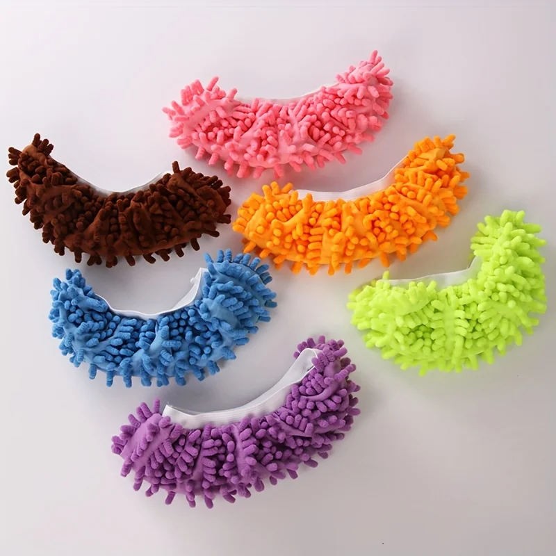 Microfiber mop slippers can be washed and reused. Shoe covers can easily clean the floor and soft foot covers