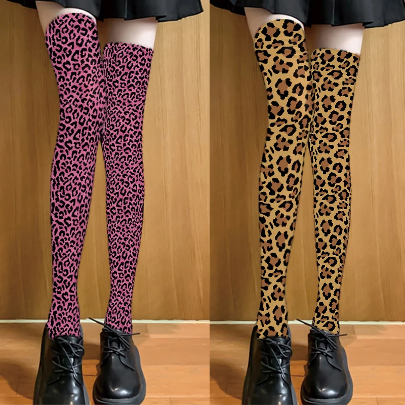 Sexy Leopard Print WomenThigh Thigh Socks Fashion Charming Cosplay