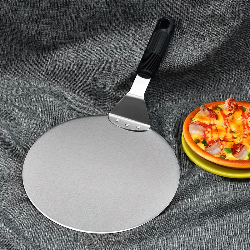 Anti-scalding Pizza Shovels with Wooden Handle for Pizza Tools Steel Shovel Cake Accessories Baking pizza peel