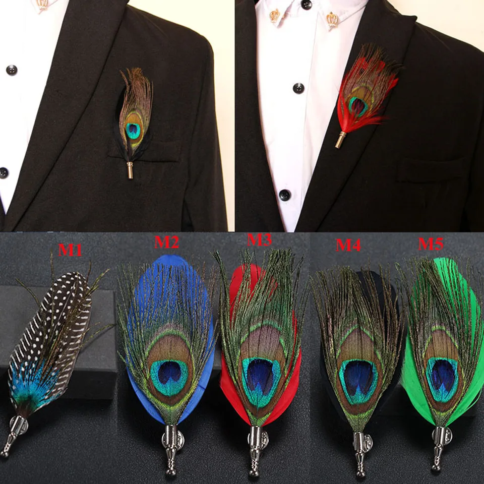 Elegant Feather Brooch Pin - Rhinestone & Pearl Lapel Pin For Women & Men