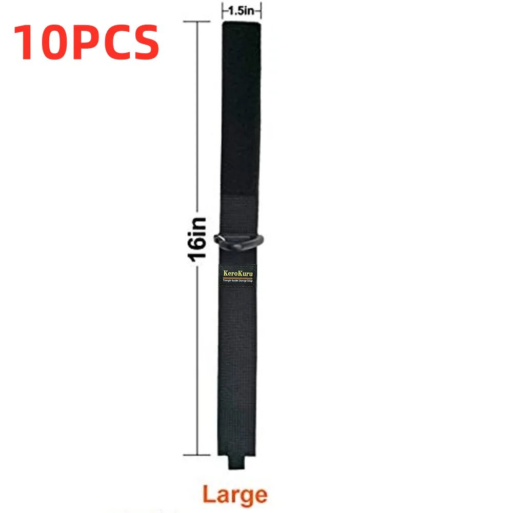 Kerokuru Triangle Buckle Cord Management Straps - Durable Nylon Storage Solution