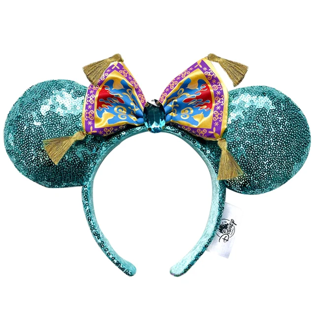 2022 Disney Mickey Ears Headband Firework Headband with Castle Peter Pan Cosplay Hairband Disneyland Letter Headband Gift Mickey Headband 16