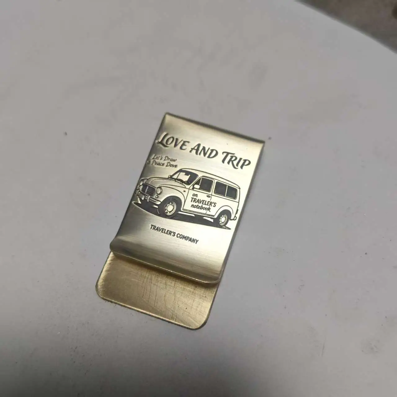 러브 트립 프린트 황동 종이 클립 저널 노트북 장식 귀여운 촬영 소품 DIY 플래너 문구류 영수증 바인더 클립