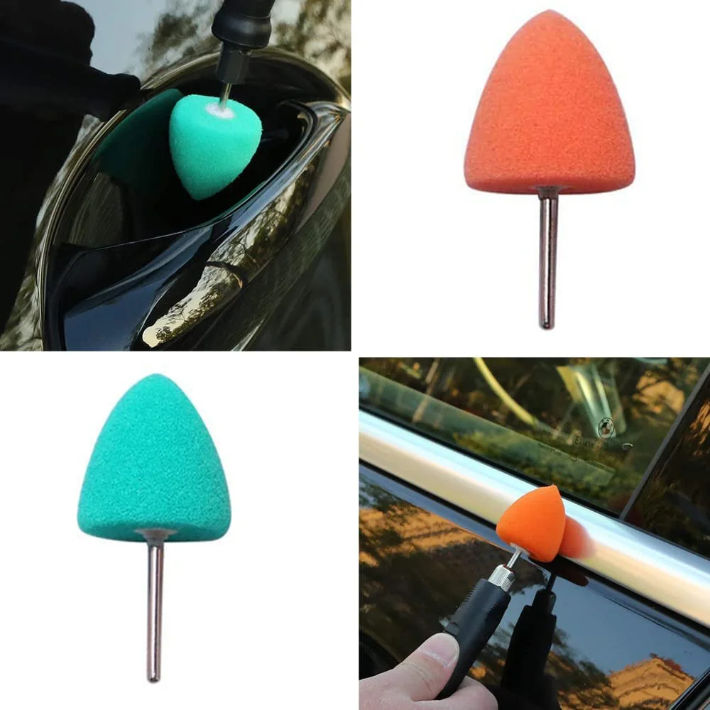 NuoDunco 6pcs /30pcs Set Mini Polishing Sponge Car Contour Detailing Polishing Pad for Dremel Rotary Metal Surface Cleaning Tool
