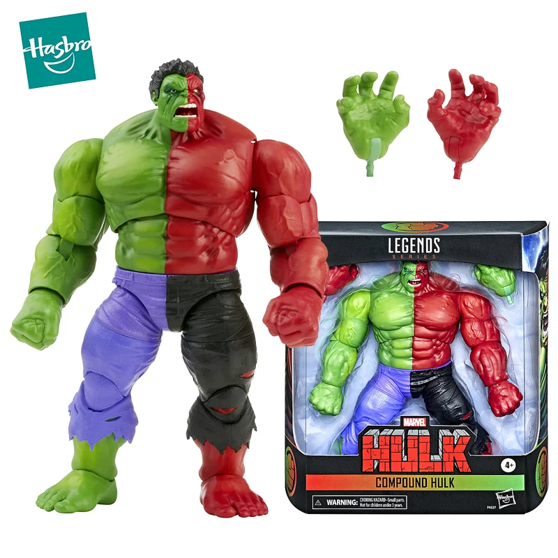 

6inch Original Hasbro Marvel Legends Avengers Compound Hulk Action Figure Green Red replaceable Hands Accessories Boys Toys Gift