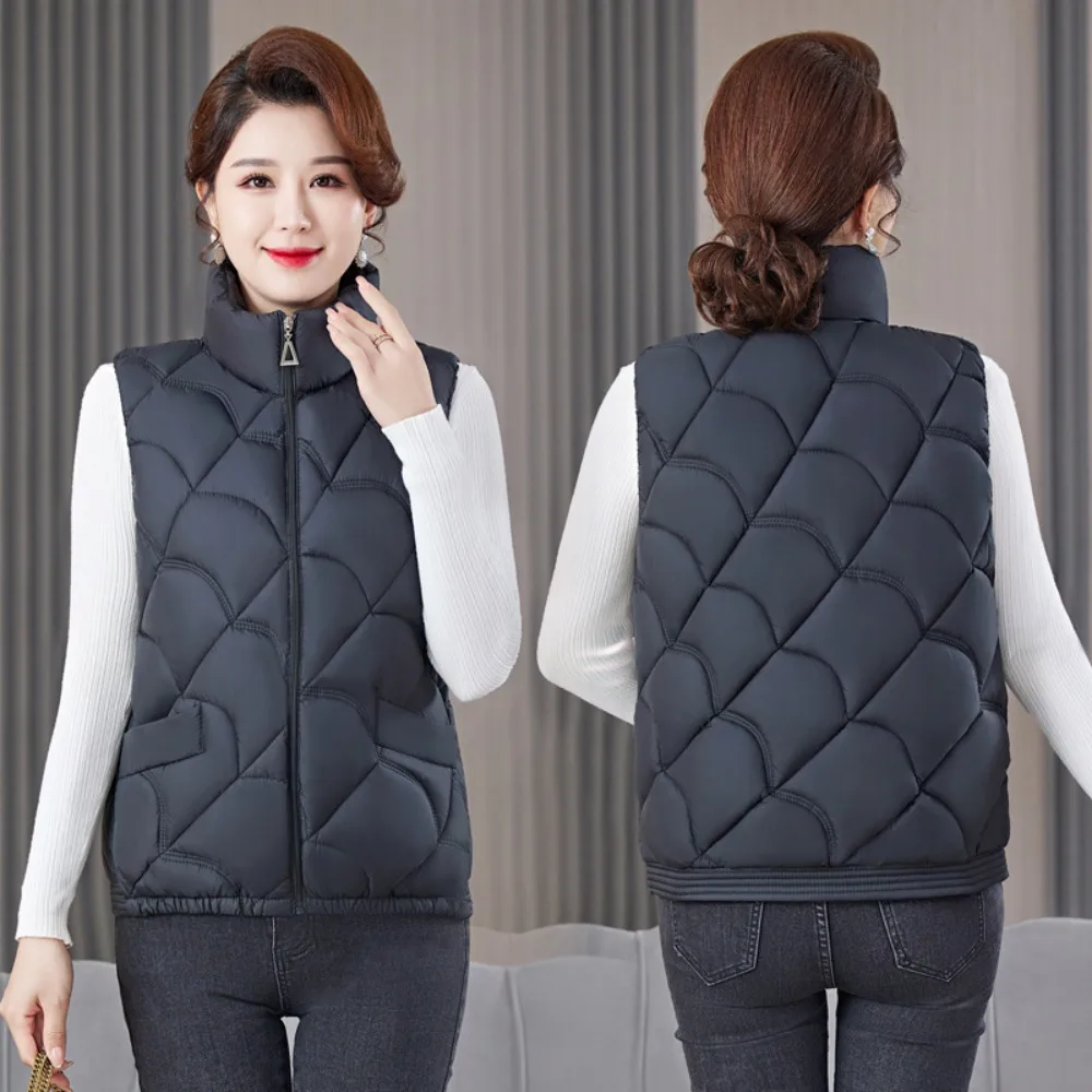 

Women's Winter Coats Vests Jackets Sleeveless Jacket Cardigan Padded Jacket Waistcoat Korean Fashion Warmth Cheap Wholesale New