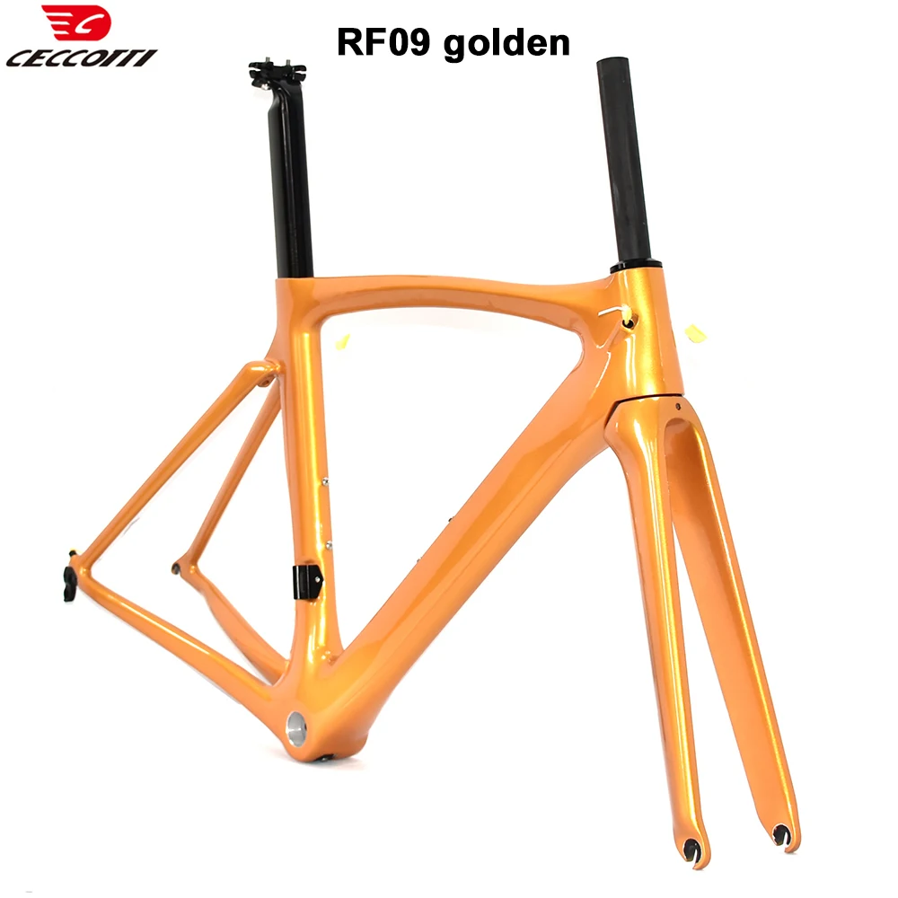 CECCOTTI RF09 Model Aer Road Bike Frame Fit 700C Wheels and 28mm Tires Carbon Frames V Brake Bicycle Frameset 2Year Warranty