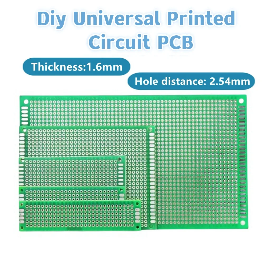 

Single Sided PCB Board 2x8 3x7 4x6 5x5 5x7 6x8 7x9 8x12 9x15cm Single Sided Circuit Boards DIY Prototyp PCB Universal Board