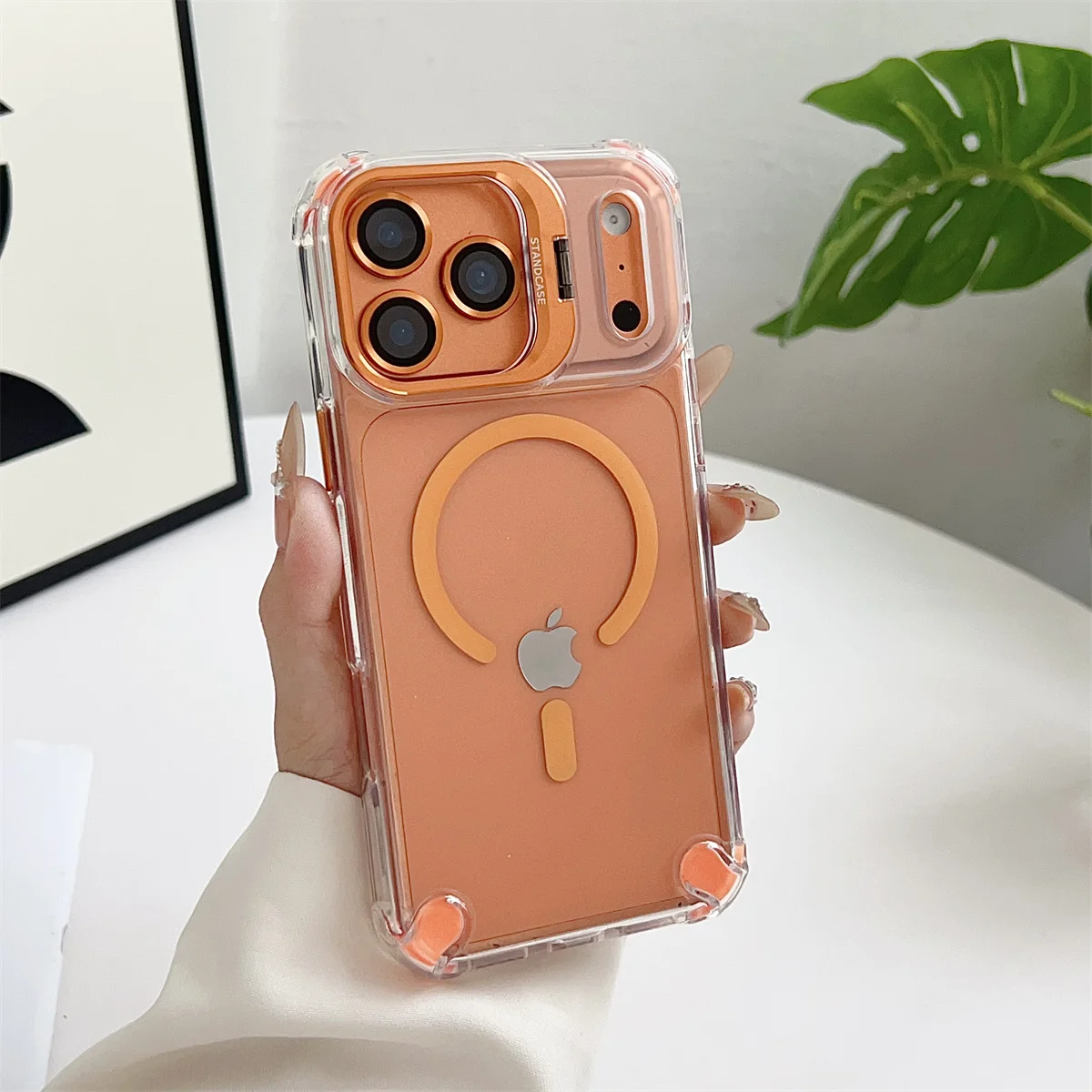 Magnetic Clear Phone Case with Magsafe Compatibility and Lens Protector