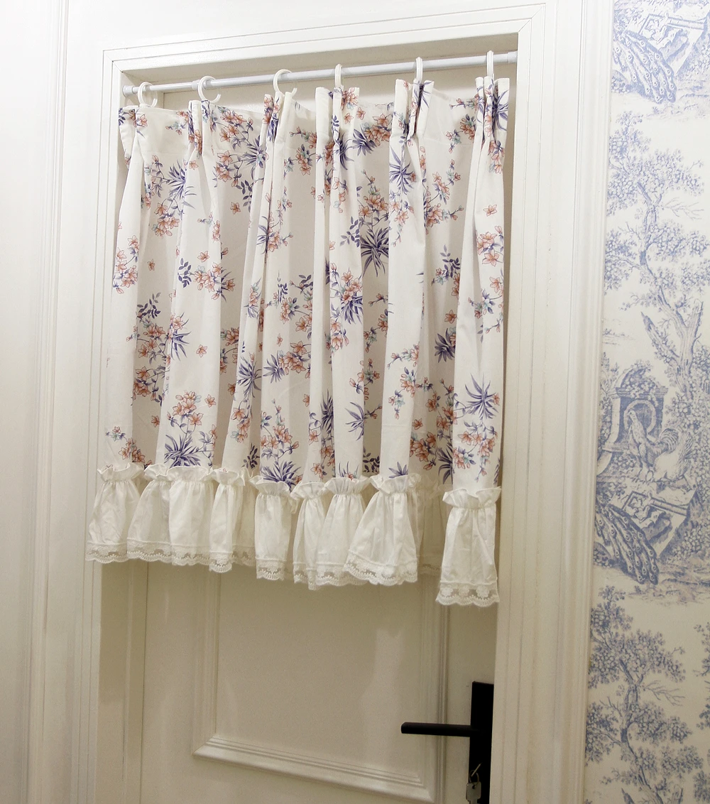 garden fresh cotton lace half curtain short curtain partition curtain