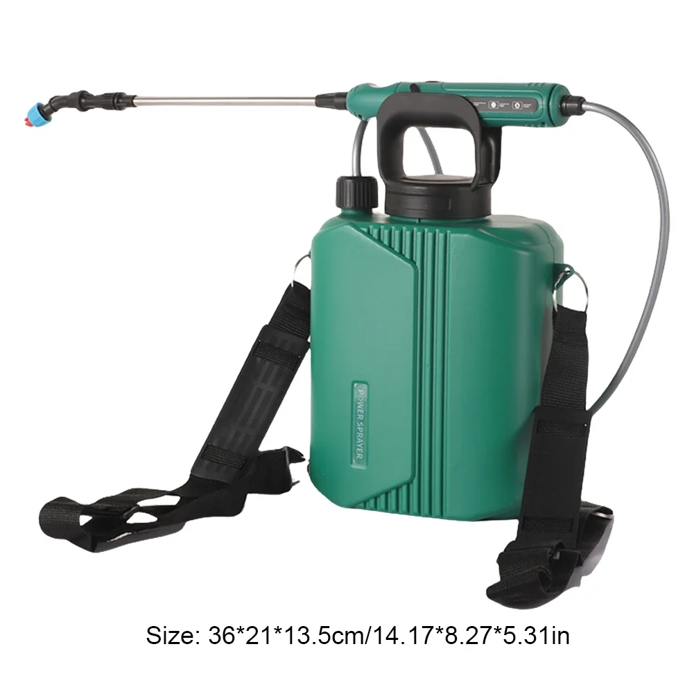 6L Shoulder Style Electric Sprayer Rechargeable Automatic Garden Plant Mister w/ 3 Mist Nozzles Garden Sprayer for Lawn