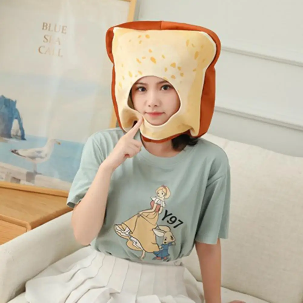 Cute Plush Doll Chicken Leg Bread Dumpling Bun Soft Headgear Hat Sleeping Toy