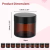 10Pcs Amber Glass Jars Straight Sided Cosmetic Jars Empty Cosmetic Containers For Cosmetic Cream Lotion 60ml Face Cream Bottles 4