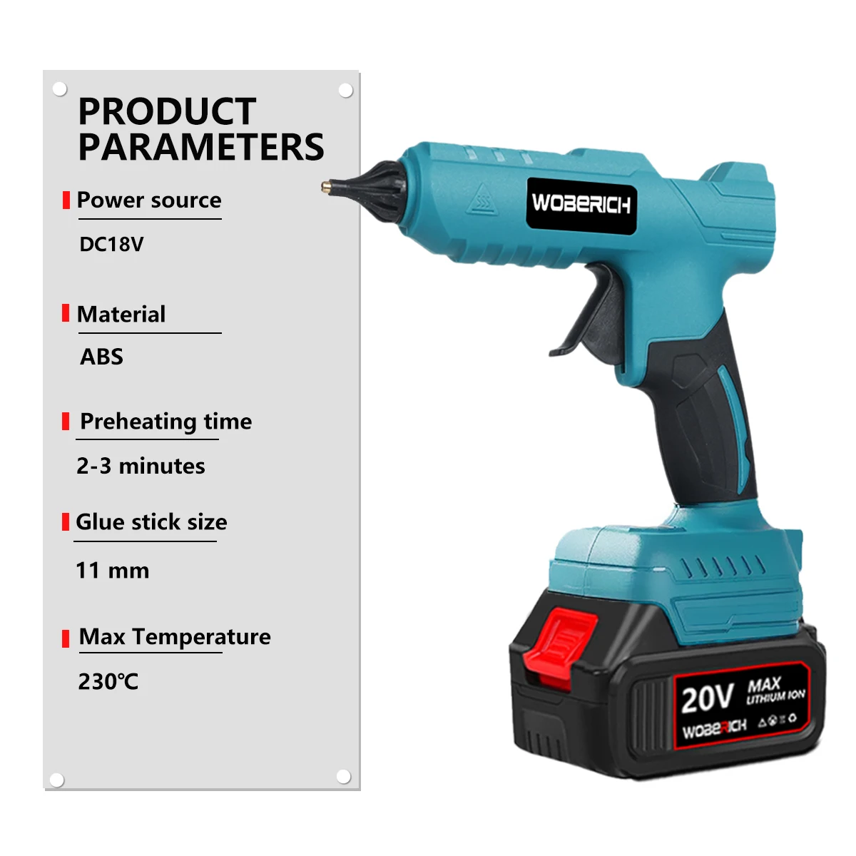 Electric Hot Melt Glue Gun Cordless Electric Glue Grab 11mm Glue Stick Hot Melt Welding Air Gun for Makita 18V Battery 5