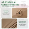 JHK Outdoor Patio Umbrella UV Protection For Garden Sturdy Structure All Weather Outdoor Umbrellas For Backyard Pool Holidays 6