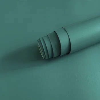 สติกเกอร์ติดผนังลายฟิล์มอะลูมิเนียมแบบลอกออกได้ สีพื้น กันน้ำ สำหรับตกแต่งผนังห้องนอน 1