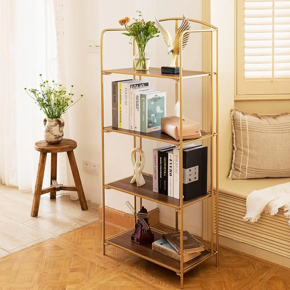 

Book Shelf Metal Book Shelf for Storage Free Shipping Bookshelf Folding Bookcase for Office Organization and Storage Living Room