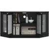 Corner TV Stand - 47 Inch Media Console with 4 Doors and Shelves, Living Room Storage Entertainment Center for TVs up to 51 Inch 4