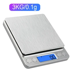 Precision Digital Scale for Jewelry and Kitchen Use - 500g/0.01g to 3kg/0.1g with Portable Design (3kg---0.1g)
