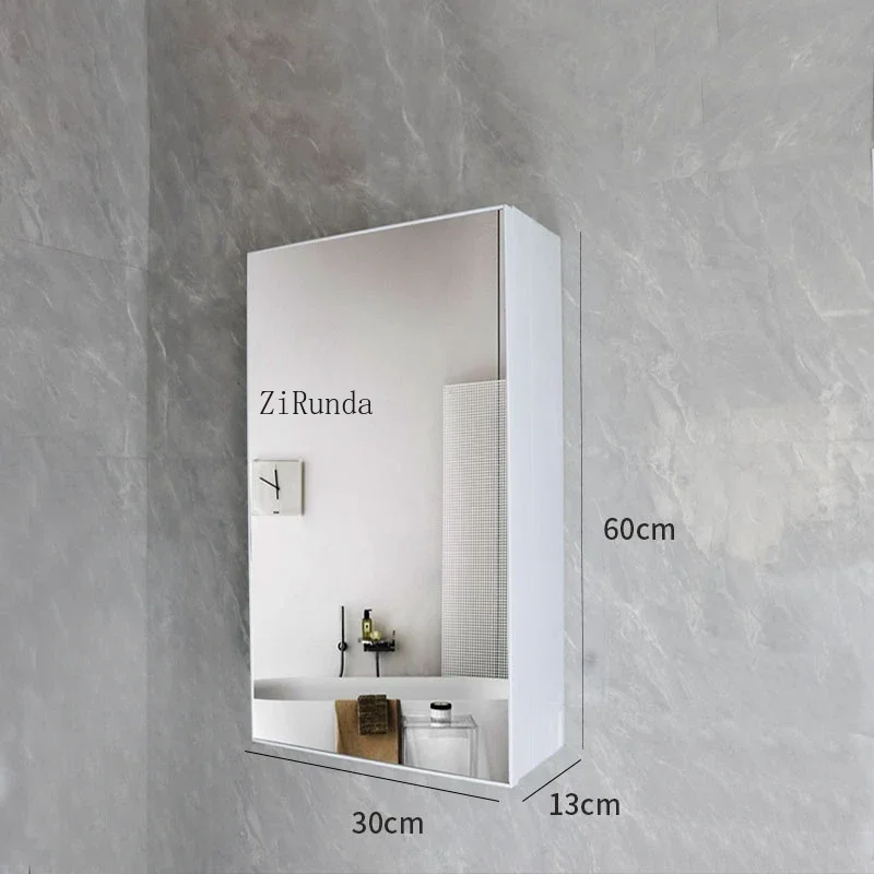 Nordic Style Smart Bathroom Cabinets Fashion Antifog Large Capacity Mirror Cabinet Simple Home Furniture Armario Bano