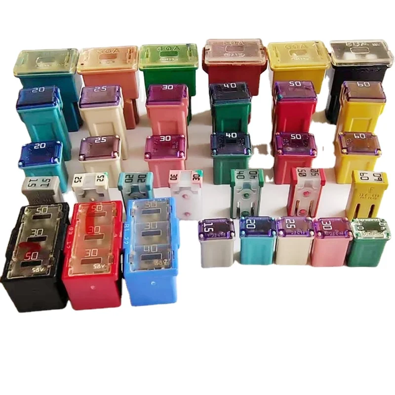 Car Fuse Box Insert Square Long Short Leg Square 20A30A40A50A60A 2pcs