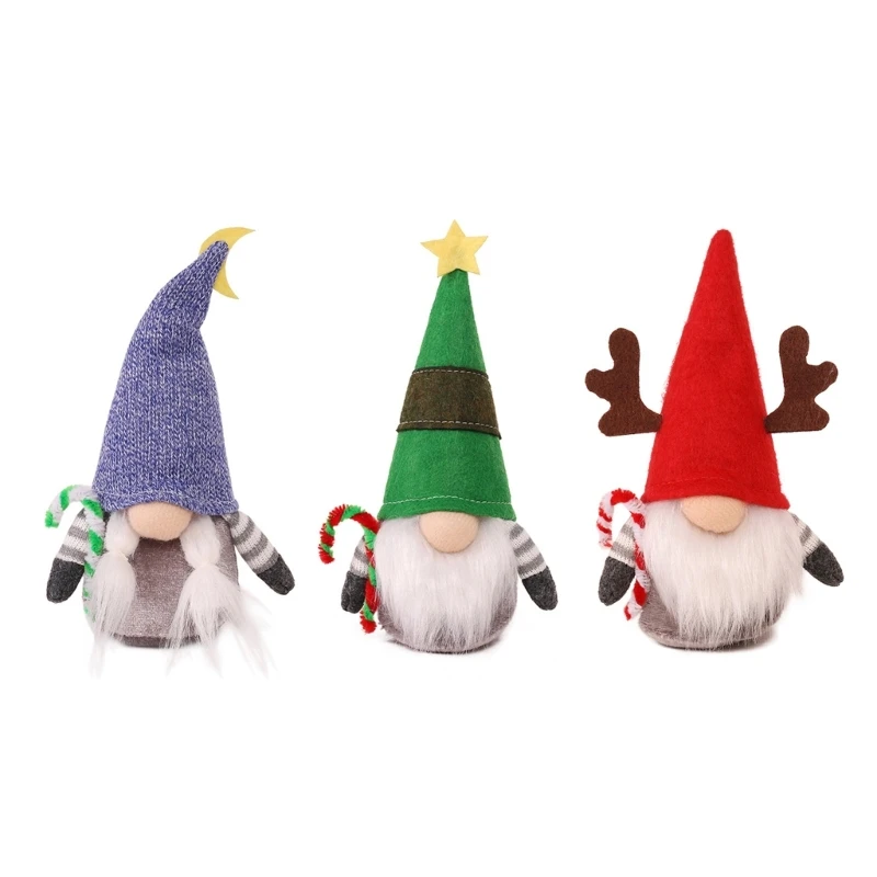 

Christmas Decoration Props Faceless Small Christmas Dwarf Decors for Festival Party Bookshelf Dining Table