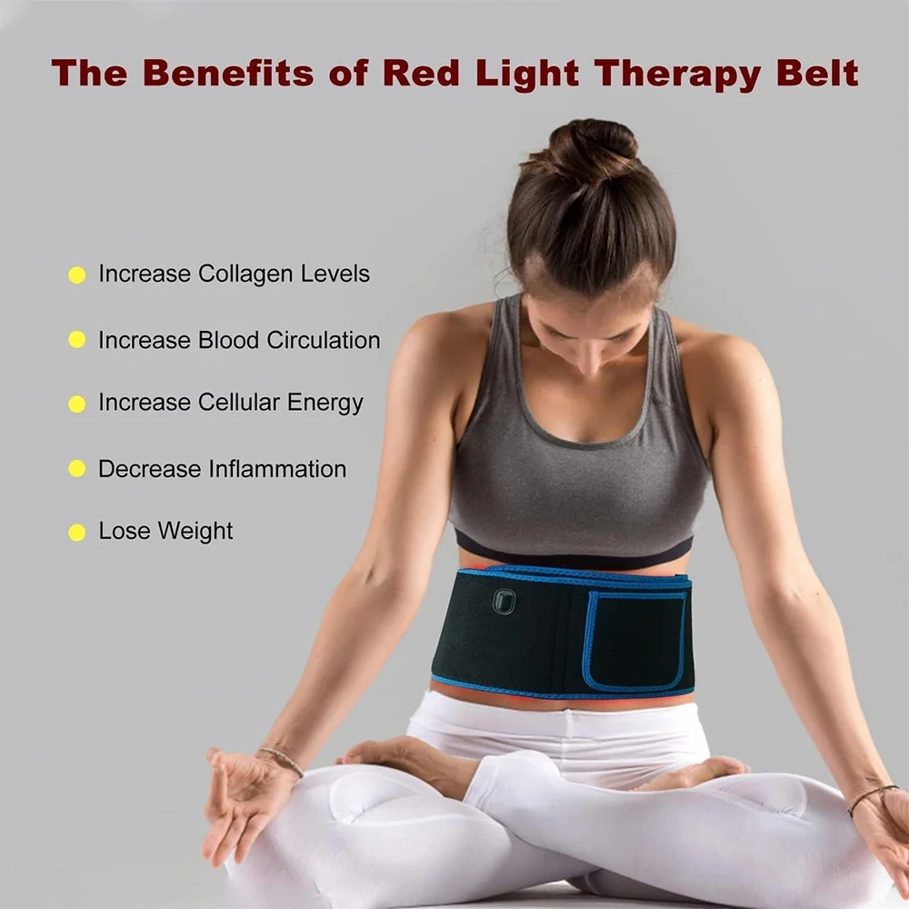 Red ＆Infrared Light Therapy Belt 850nm 660nm LED Beauty Devices fo Wrap Burn Fat Face Wrap Slimming Waist Heat Pad Full Body light therapy belt