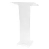 Acrylic Podium Stand Floor-Standing Clear Pulpits Acrylic Desktop Lecterns W/ Storage Shelf for Church Office School 6