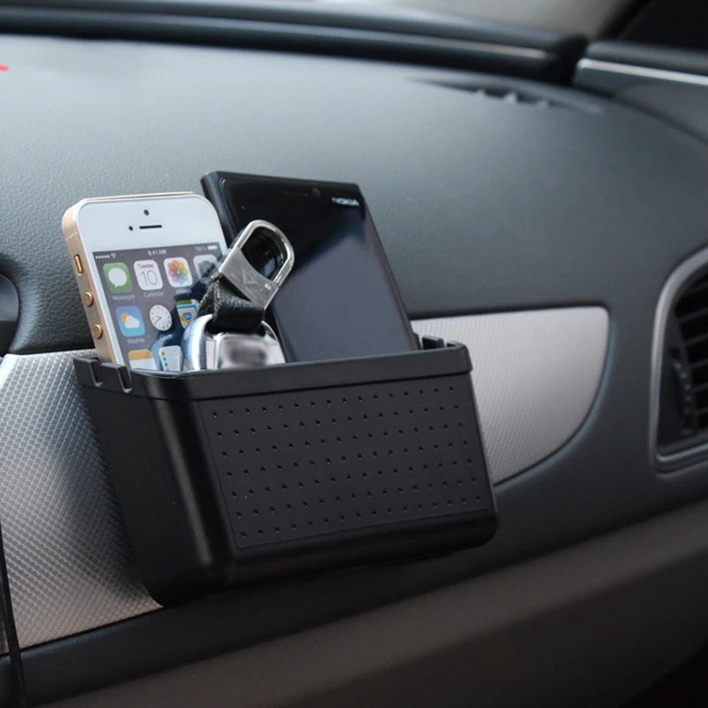 Car Adhesive Storage Bag Organizer Pocket Sunglass Holder Car Stick on Dashboard Phone Holder Coin Key Card Case Organizer car phone holder