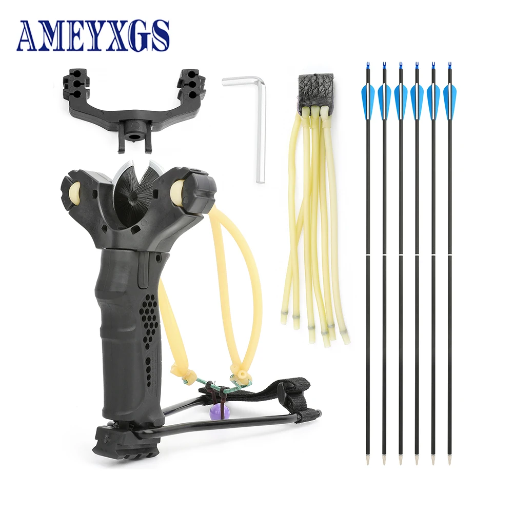 Multi function Shooting fish Slingshot with Arrow Rest Archery