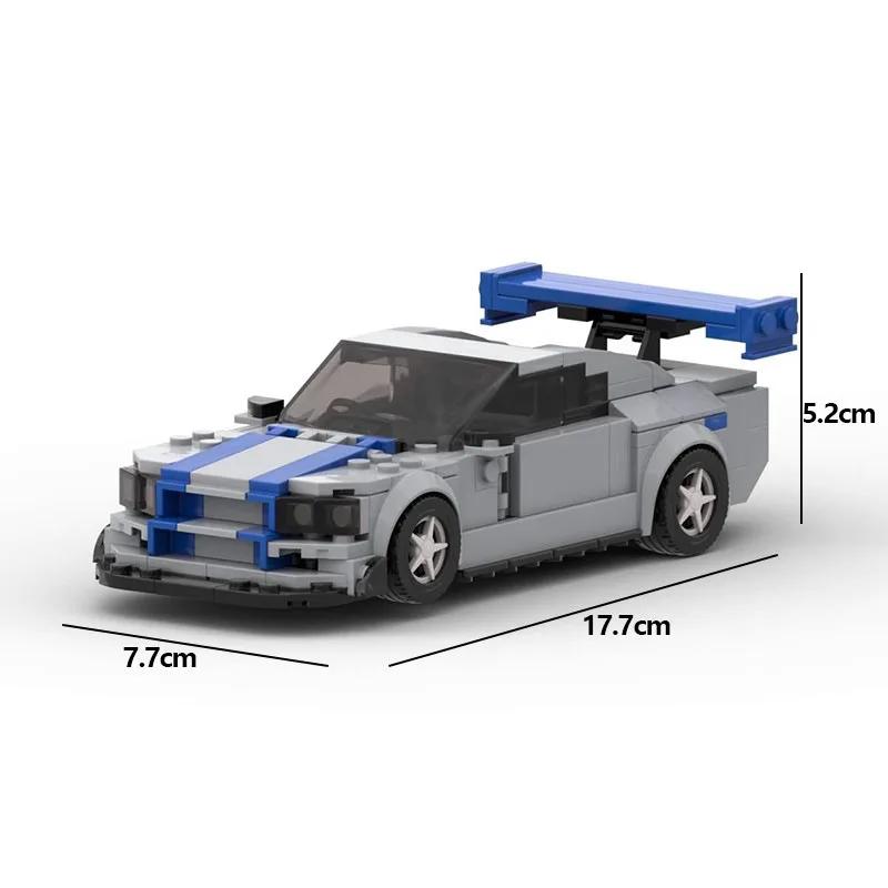 Building Blocks Moc Compatibile Con Lego Brian Skyline R34 Puzzle Educativo Per Bambini Auto Building Block Giocattoli Per Festiva
