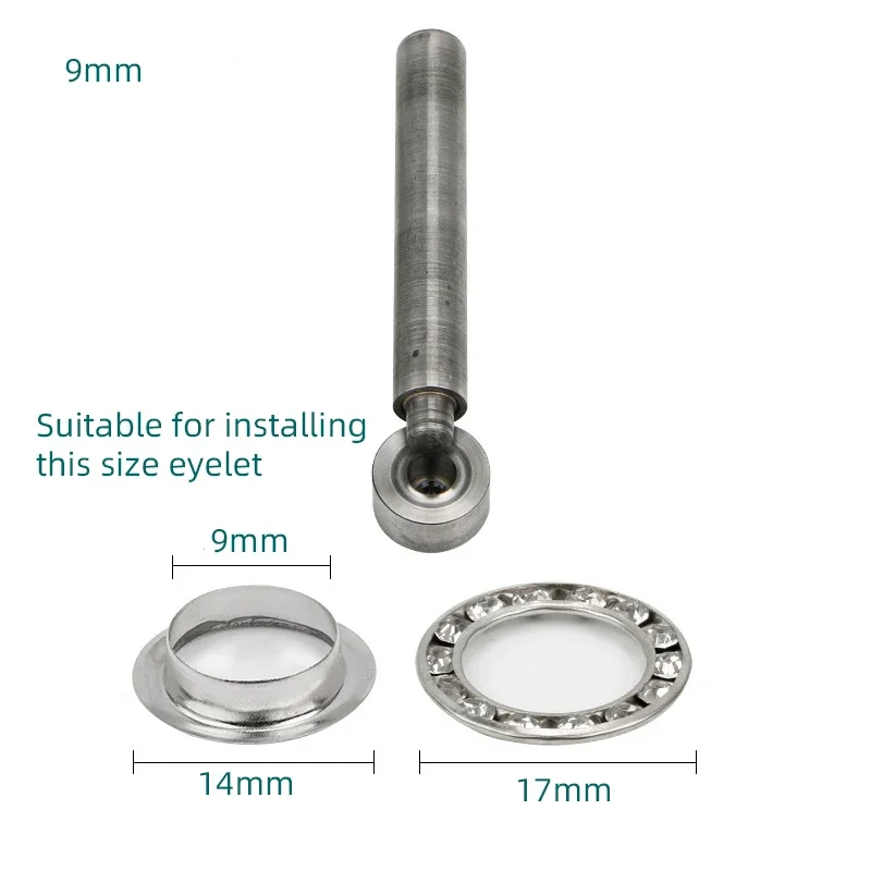 Rhinestone Grommets Eyelets Installation Tool Dies Hand Knock Tool for Leathercraft Shoes Bag Canvas Dress Eyelet