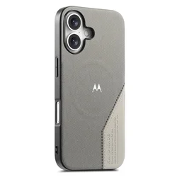 Business Woven Texture Magnetic Phone Case - Shockproof Cover for Edge 70 Fusion Plus (GRAY)