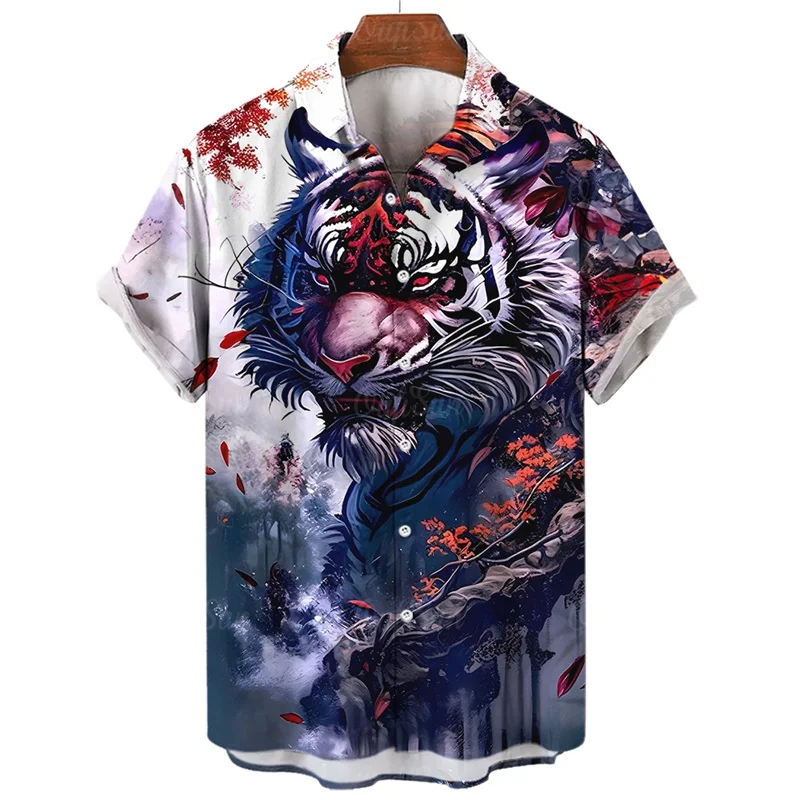 thumbnail image 1 of Camisetas con estampado 3D de animales para hombre, camisetas con estampado de tigre y bestia feroz, camisetas casuales de manga corta de gran tamaño para hombre, ropa de calle, 1 of 5