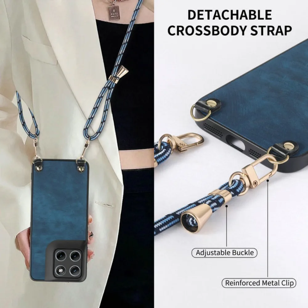 Luxury Crossbody Armor Leather Back Cover