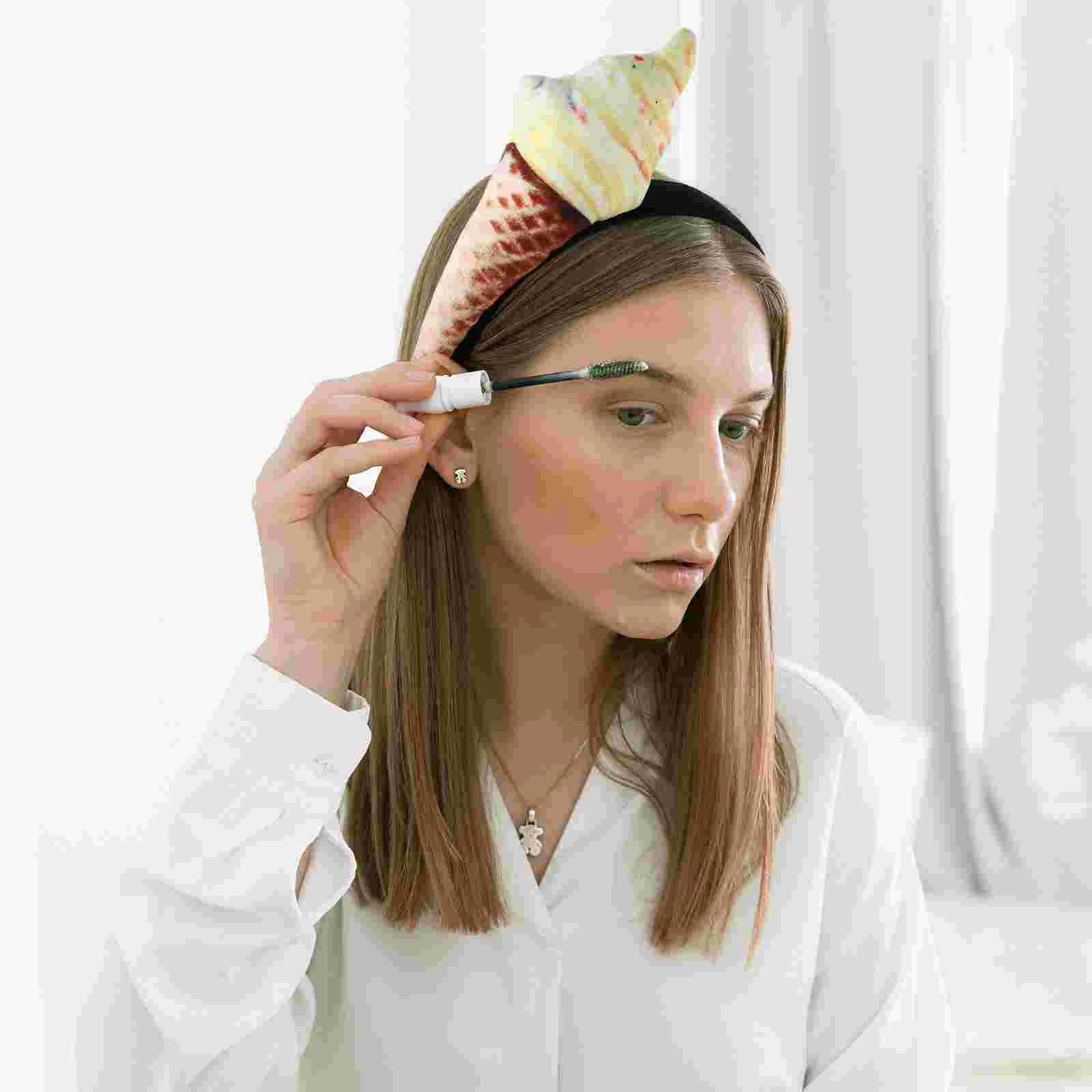 

Ice Cream Headband Cone Shape Headpiece Women Girls Funny Hair Hoop for Washing Face Party Costume Dresssing Up Cosplay Decor
