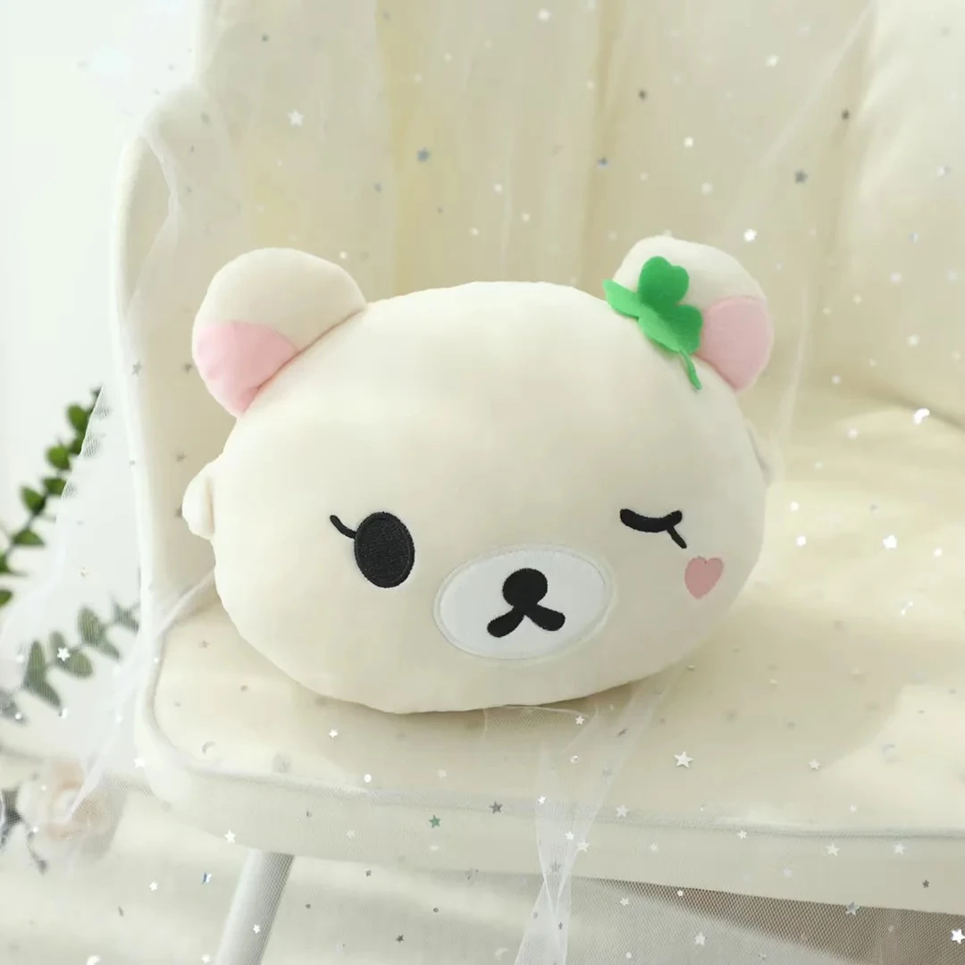 Kawaii Rilakkuma Auto-Nackenkissen Sicherheitsgurt-Polster Weicher Braun-Weißer Bär Auto-Innenausstattung Niedliche Auto-Dekoration für Mädchen Frauen – Detail 10