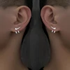 Vintage Minimalist Charm Punk Earring for Men Detachable Dual Purpose Stud Earring Prong Ear Punk Party Mens Jewellery Hombre 1