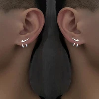 Vintage Minimalist Charm Punk Earring for Men Detachable Dual Purpose Stud Earring Prong Ear Punk Party Mens Jewellery Hombre 1