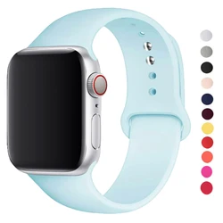 Silicone Strap For Apple Watch Band Ultra 2 49mm 44mm 45mm 40mm 41mm 38/42mm sport bracelet correa iwatch series 9 8 7 6 5 4 SE