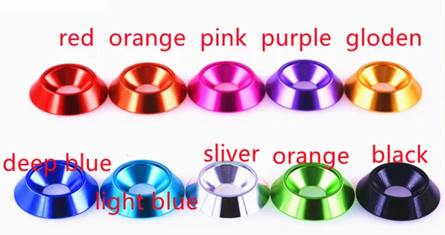 Rondelles En Alliage D'aluminium, Lot De 50 Pièces, M2 M2, 5, M3 M4 M5,  Pour Tête De Cylindre, Douille Hexagonale, Joint De Vis, Rondelle Conique  En Aluminium Anodisé - Rondelles - AliExpress