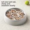 Paw Print Slow Feeder Bowls for Dogs, cat Non-Spill Pet Food Water Dish, Easy Clean, Digestive Health, Dual-Use Prevents Choking 6