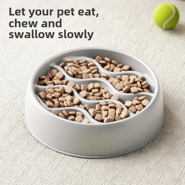 Paw Print Slow Feeder Bowls for Dogs, cat Non-Spill Pet Food Water Dish, Easy Clean, Digestive Health, Dual-Use Prevents Choking 6