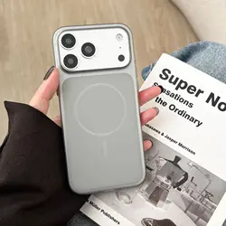 Translucent Hard PC Slim Matte Candy Color Case - Ultra Thin Design - iPhone 15 (GRAY)