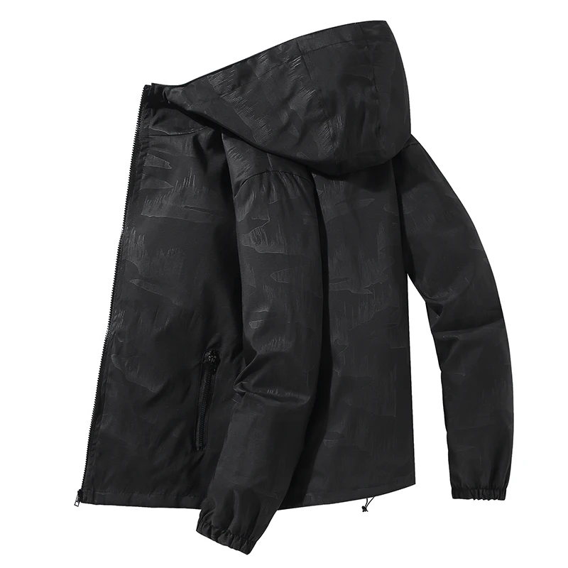 

Plus Size 7XL 6XL 5XL 4XL 2023 Spring Autumn New Men's Jacket Hooded Printing Comfortable Street Wear Fit Man Clothing Pockets