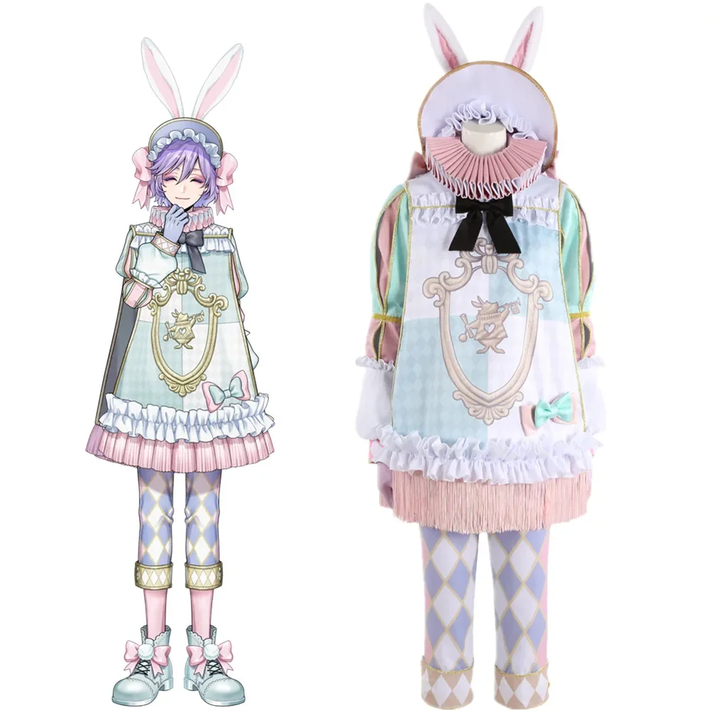 Twisted Wonderland Rose Kingdom White Rabbit Festival Epel Cosplay Halloween Theme Costume