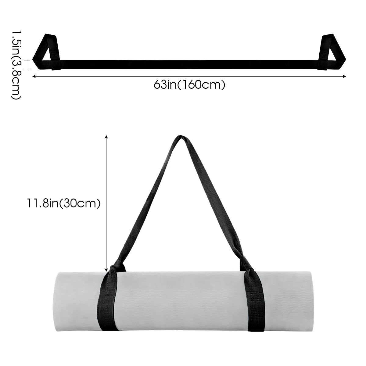 Adjustable Yoga Mat Strap Belt Shoulder Carry Belt Sports Sling Exercise Stretch Fitness Elastic Yoga Equipment yoga strap aerial yoga strap