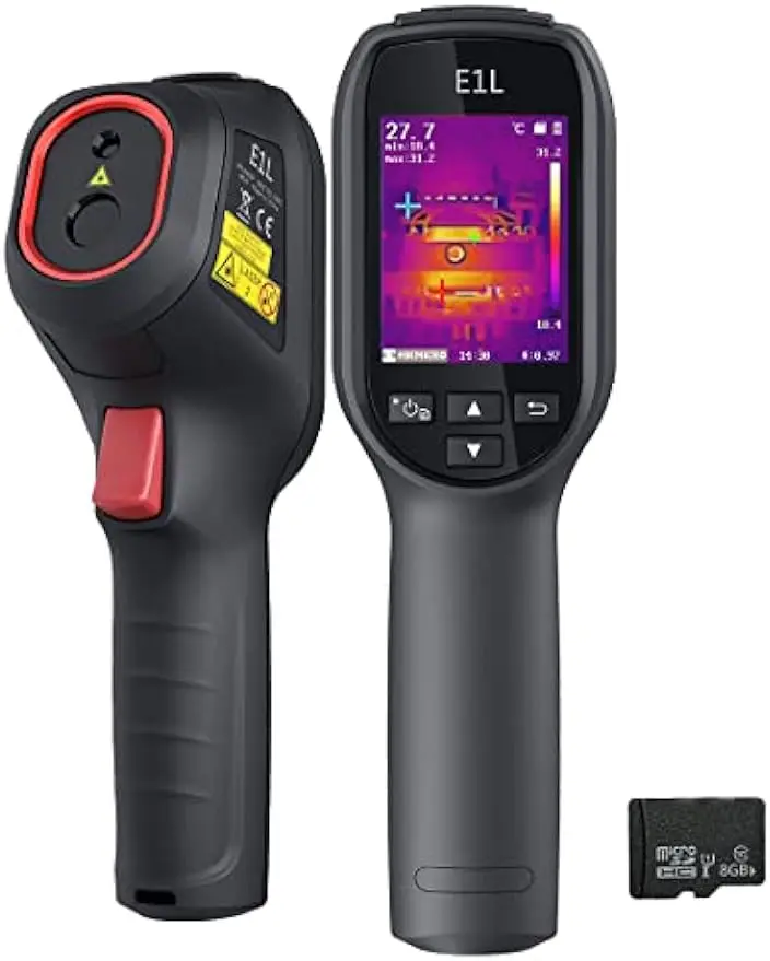 

HIKMICRO E1L Thermal Imaging Camera, 160 x 120 IR Resolution/19200 Pixels, 25Hz Refresh Rate, Portable Handheld Infrared