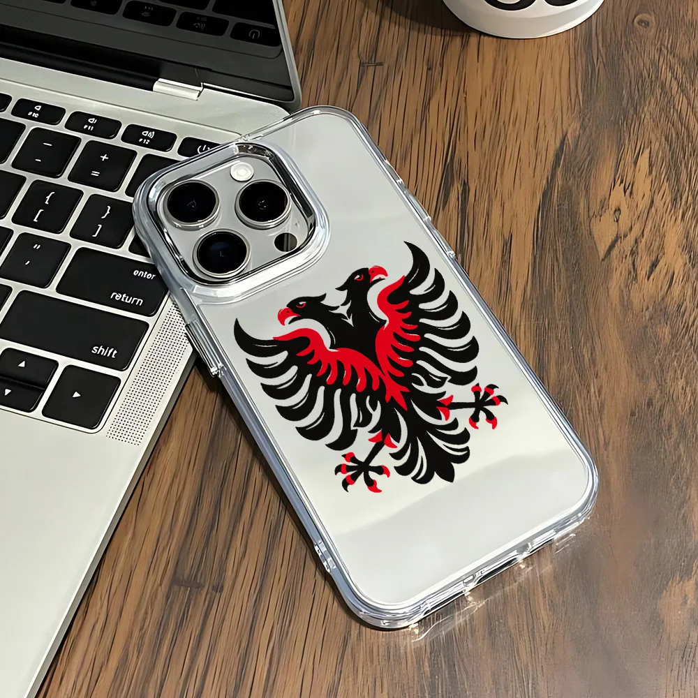 Albanian Eagle Transparent Soft Phone Case